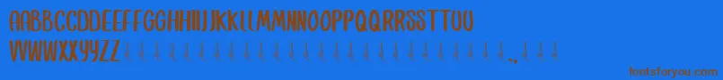 Alusans Font – Brown Fonts on Blue Background