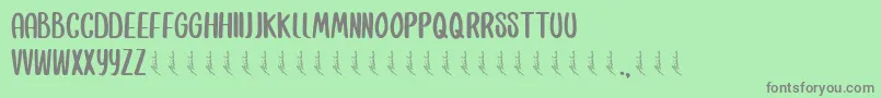 Alusans Font – Gray Fonts on Green Background
