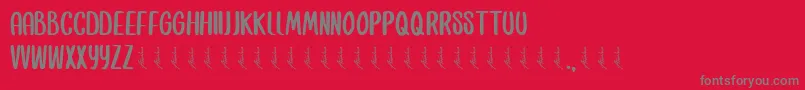 Alusans Font – Gray Fonts on Red Background