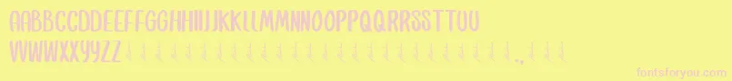 Alusans Font – Pink Fonts on Yellow Background