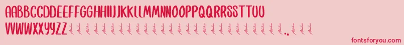 Alusans Font – Red Fonts on Pink Background
