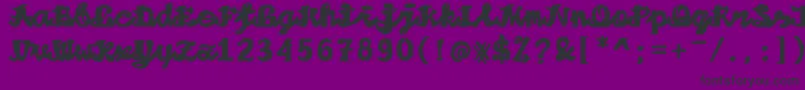 Alushpishan-Schriftart – Schwarze Schriften auf violettem Hintergrund