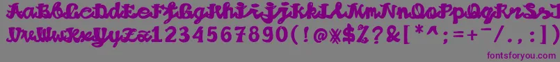 Alushpishan Font – Purple Fonts on Gray Background