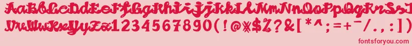 Alushpishan Font – Red Fonts on Pink Background