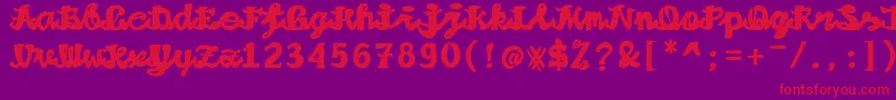 Alushpishan Font – Red Fonts on Purple Background