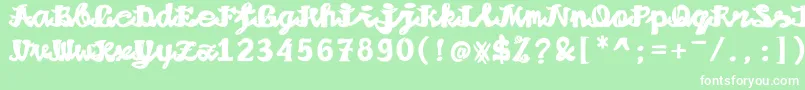 Alushpishan Font – White Fonts on Green Background