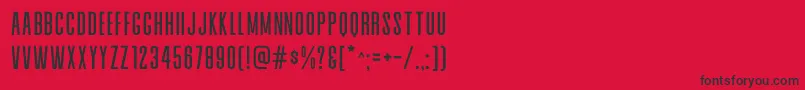 Alvaro Condensed Font – Black Fonts on Red Background