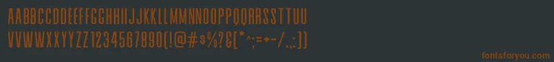 Alvaro Condensed-fontti – ruskeat fontit mustalla taustalla
