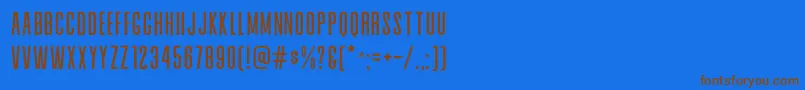 Шрифт Alvaro Condensed – коричневые шрифты на синем фоне