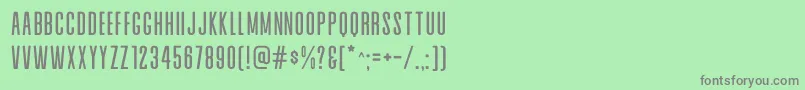 Alvaro Condensed Font – Gray Fonts on Green Background