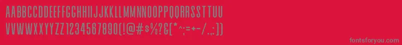 Alvaro Condensed Font – Gray Fonts on Red Background