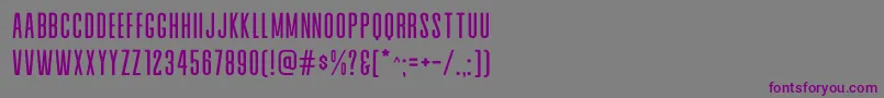 フォントAlvaro Condensed – 紫色のフォント、灰色の背景