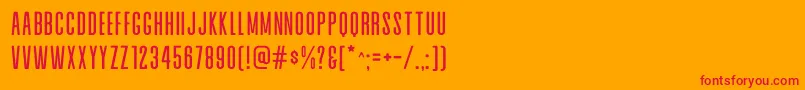 Шрифт Alvaro Condensed – красные шрифты на оранжевом фоне
