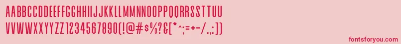 Alvaro Condensed Font – Red Fonts on Pink Background