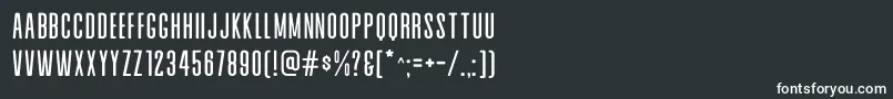 Alvaro Condensed-fontti – valkoiset fontit mustalla taustalla