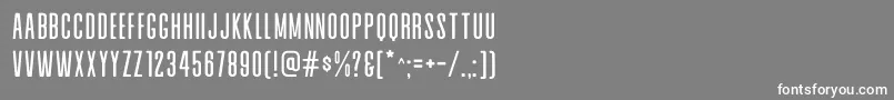Alvaro Condensed Font – White Fonts on Gray Background
