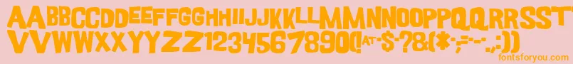 Goodgirl Font – Orange Fonts on Pink Background