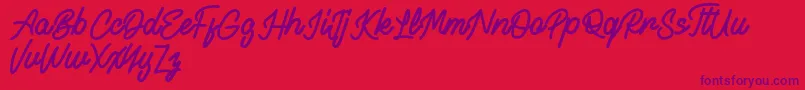 Шрифт Alvaro FREE – фиолетовые шрифты на красном фоне