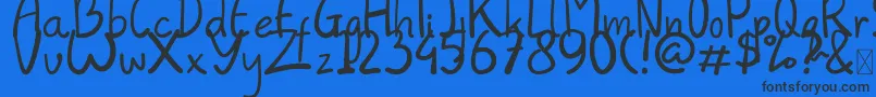 フォントAlways – 黒い文字の青い背景