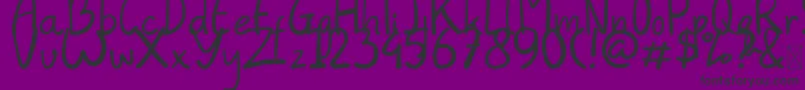 Always-Schriftart – Schwarze Schriften auf violettem Hintergrund