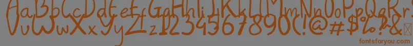 Always Font – Brown Fonts on Gray Background