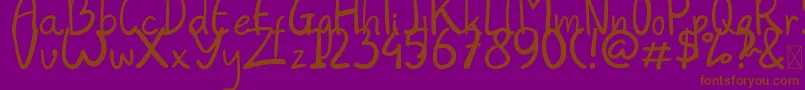 Always Font – Brown Fonts on Purple Background