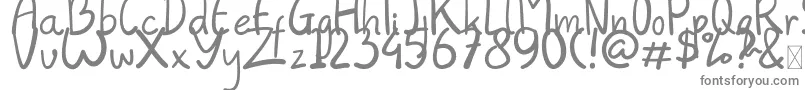 Always-fontti – harmaat kirjasimet valkoisella taustalla