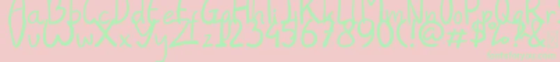 Always Font – Green Fonts on Pink Background