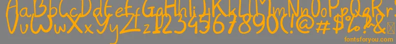 Always Font – Orange Fonts on Gray Background