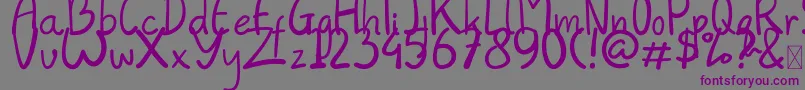 Always Font – Purple Fonts on Gray Background