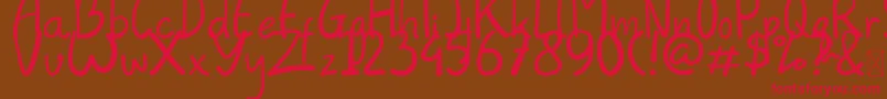 Always Font – Red Fonts on Brown Background