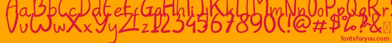 Weitere Informationen zur Always-Schriftart Always-Schriftart – Rote Schriften auf orangefarbenem Hintergrund