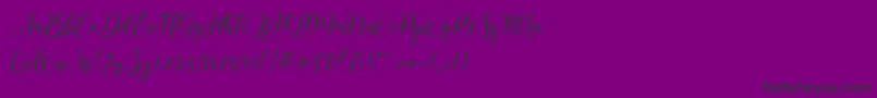 Alyanda Font – Black Fonts on Purple Background