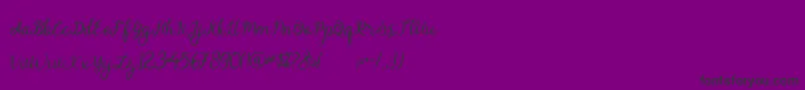 Czcionka alymhela – czarne czcionki na fioletowym tle