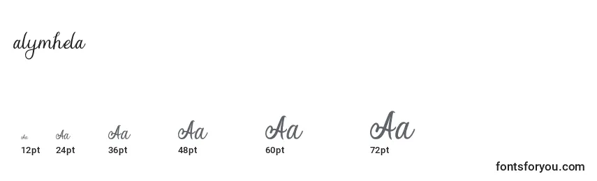 Alymhela Font Sizes