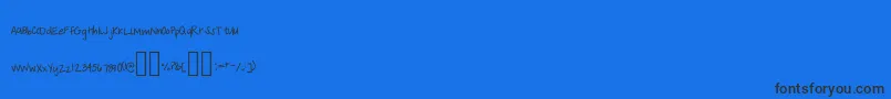 Czcionka AlyOg2 Regular – czarne czcionki na niebieskim tle