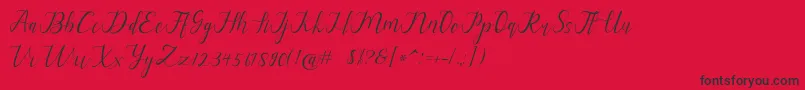 fuente alysa scrip – Fuentes Negras Sobre Fondo Rojo