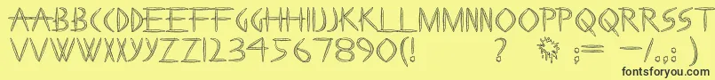 PaintBoy Font – Black Fonts on Yellow Background