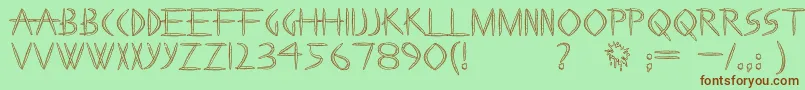 PaintBoy Font – Brown Fonts on Green Background