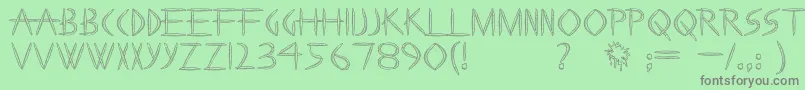 PaintBoy Font – Gray Fonts on Green Background