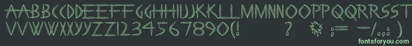 PaintBoy Font – Green Fonts on Black Background