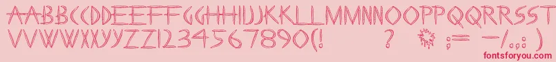 PaintBoy Font – Red Fonts on Pink Background