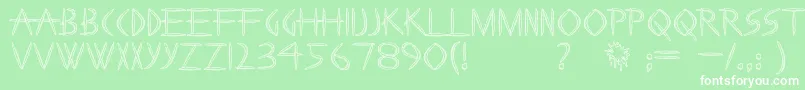 PaintBoy Font – White Fonts on Green Background