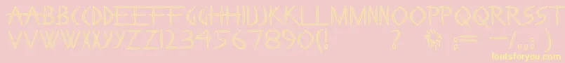 PaintBoy Font – Yellow Fonts on Pink Background