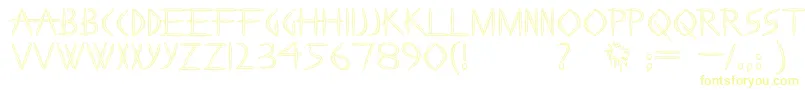 PaintBoy Font – Yellow Fonts on White Background