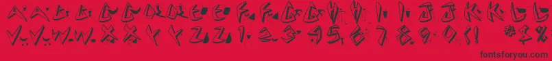 Cuneatecaps Font – Black Fonts on Red Background