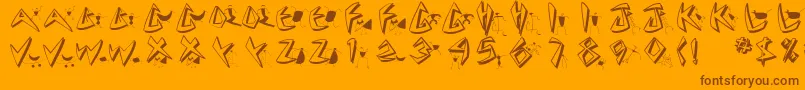 Cuneatecaps Font – Brown Fonts on Orange Background