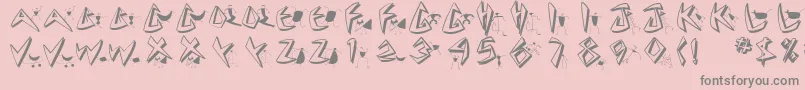Cuneatecaps-Schriftart – Graue Schriften auf rosa Hintergrund