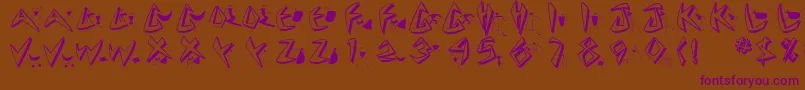 Cuneatecaps Font – Purple Fonts on Brown Background