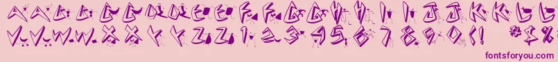 Cuneatecaps Font – Purple Fonts on Pink Background